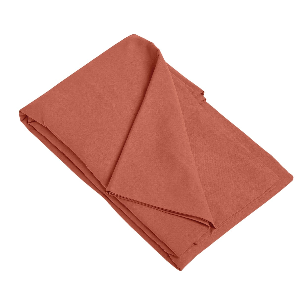 Gaia - Housse De Couette - Satin Lavé De Coton Bio - Terracotta