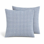 Lunas - Funda De Almohada (X2) - Algodón Lavado - Azul Tormenta