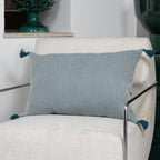 Megeve - Coussin - Coton - Bleu Pétrole