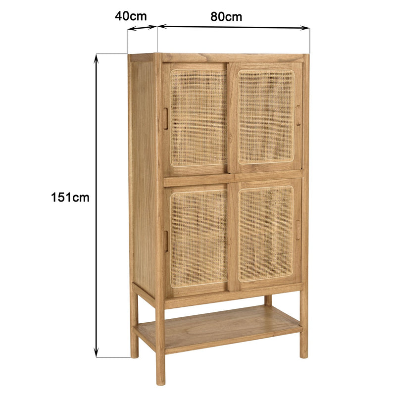 Amy - Dresser And Display Cabinet - Light Wood