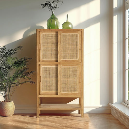 Amy - Vaisselier Et Vitrine - Bois Clair