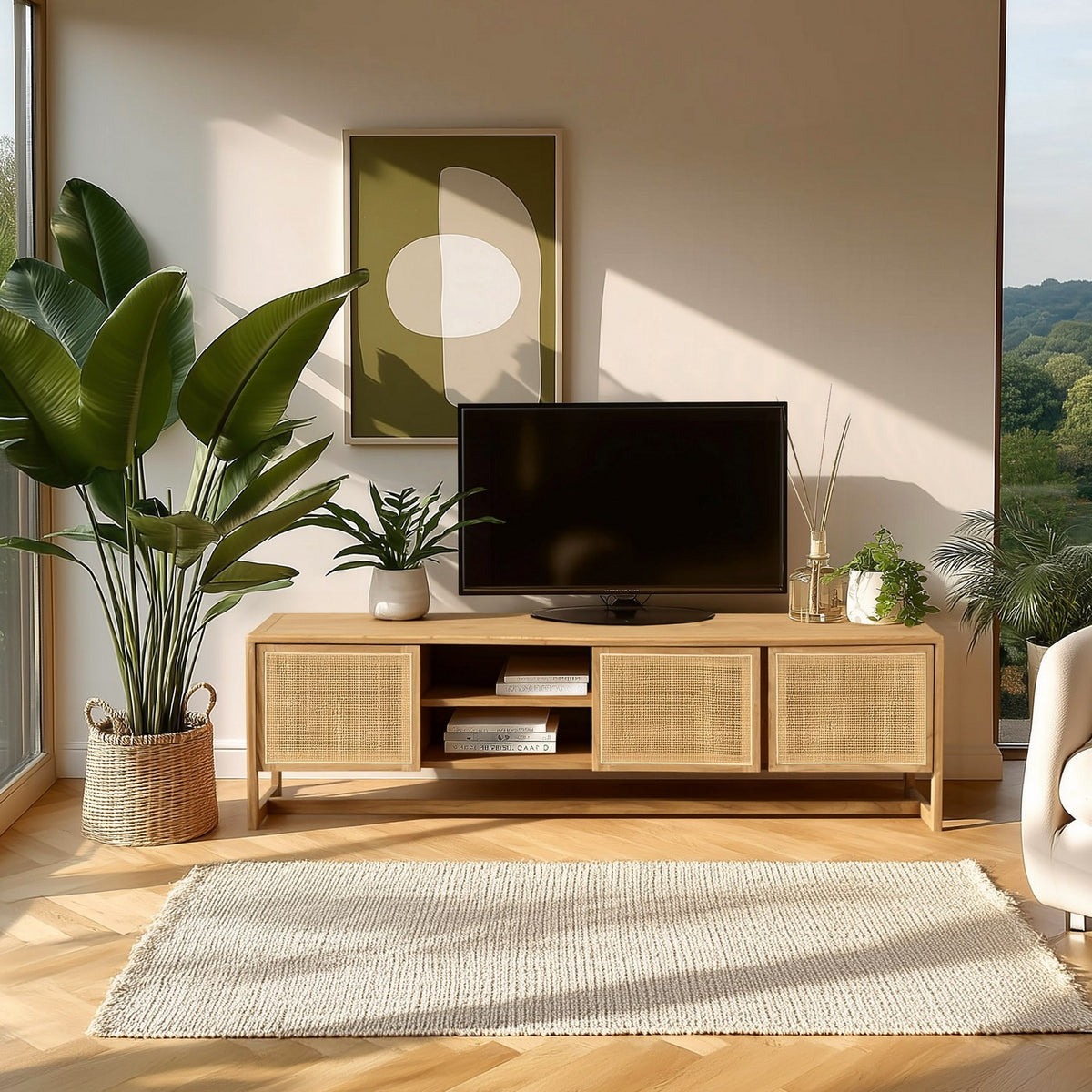 Amy - TV Unit - Light Wood