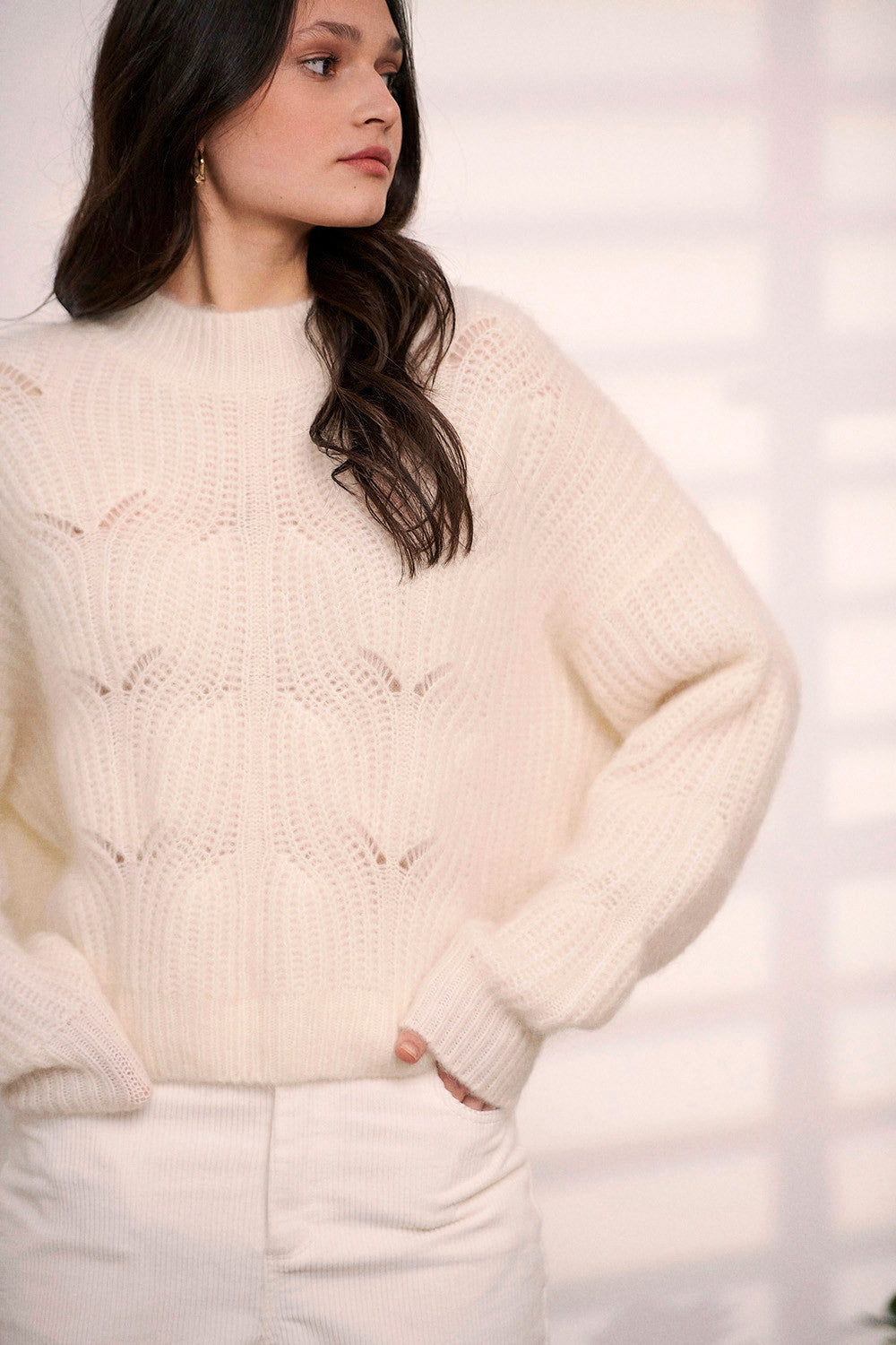 Pull Millepertuis - Blanc