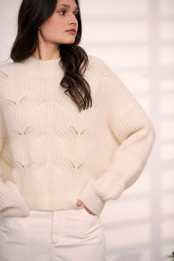 Pull Millepertuis - Blanc