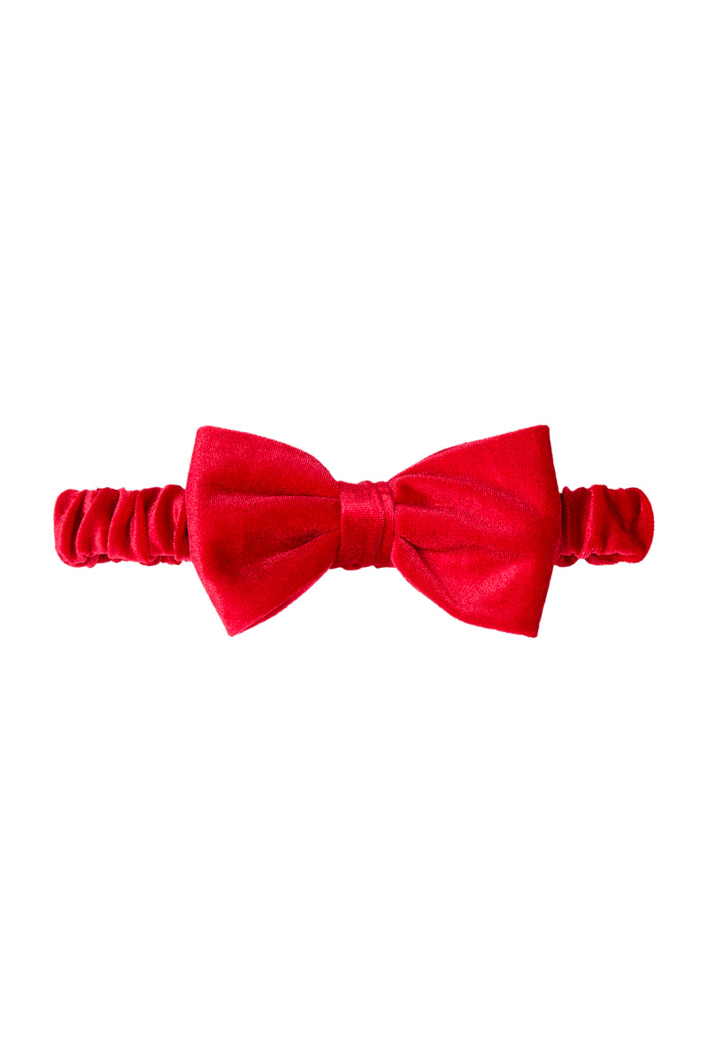 Velvet Headband - Red - Girls