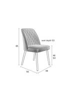 Conway - Dining Chair - Fabric - Dark Gray