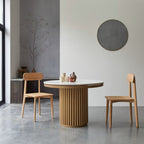 Isaure - Table Ronde 4-6 Pers. - Terrazzo - Blanc