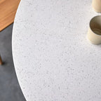 Isaure - Table Ronde 4-6 Pers. - Terrazzo - Blanc