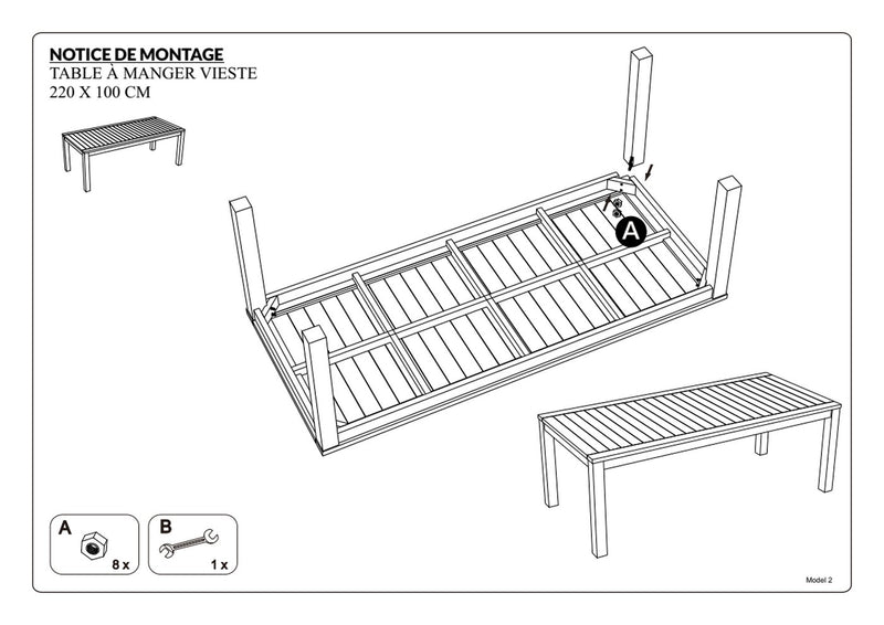 Kim - Table De Jardin - Teck - Marron
