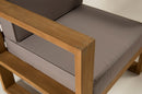 Kim - Salon De Jardin - Teck - Taupe/Marron