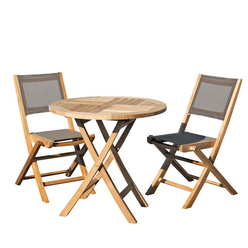 Fun - Salon De Jardin - Teck - Marron