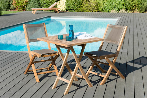 Fun - Garden Furniture for 2 People - Taupe/Brown
