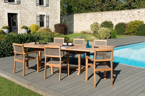 Fun - Garden Furniture 10/12 People - Taupe/Brown
