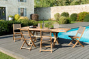 Fun - Salon De Jardin - Teck - Taupe/Marron