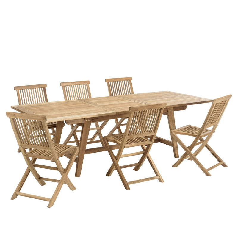 Fun - Salon De Jardin - Teck - Marron