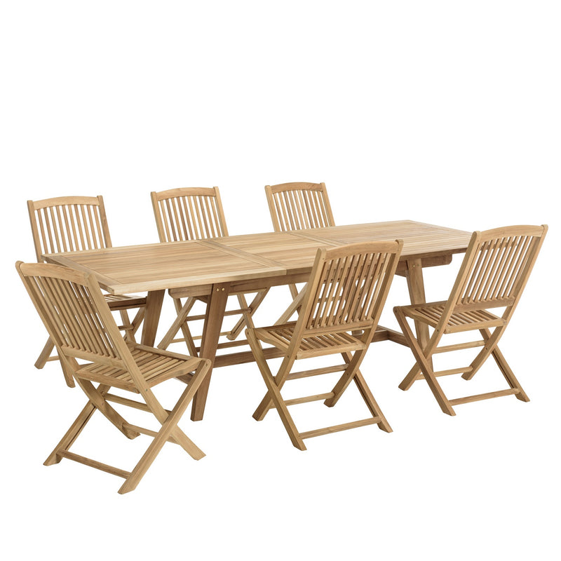 Fun - Salon De Jardin - Teck - Marron