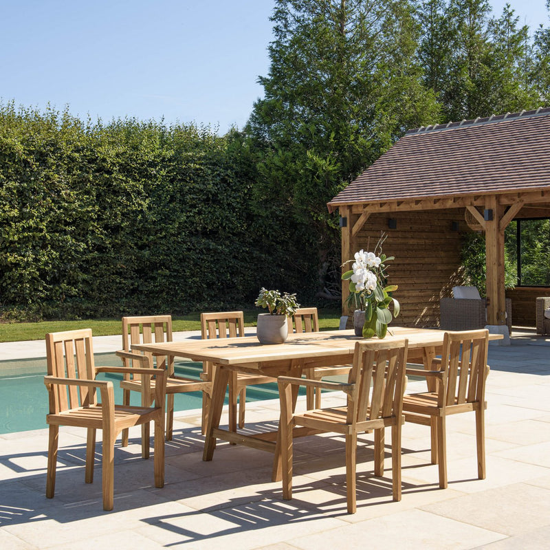 Fun - Salon De Jardin - Teck - Marron