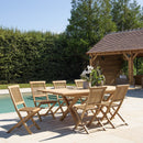 Fun - Salon De Jardin - Teck - Marron