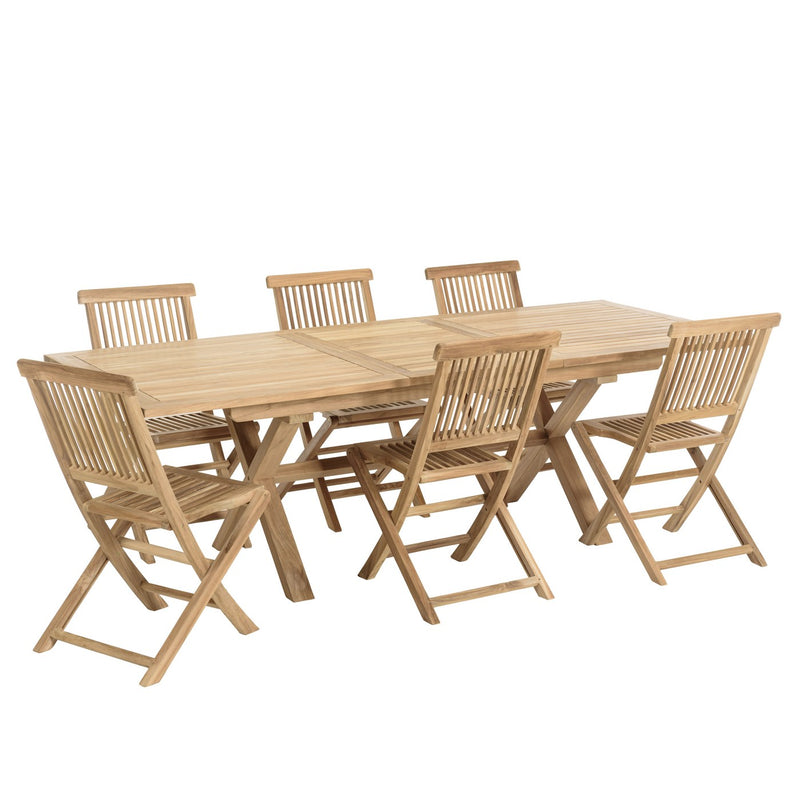 Fun - Salon De Jardin - Teck - Marron