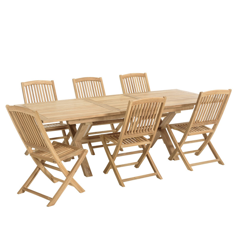 Fun - Salon De Jardin - Teck - Marron