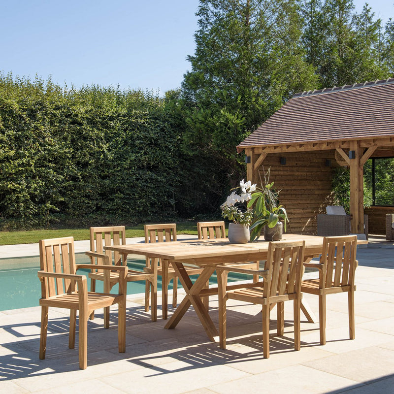 Fun - Salon De Jardin - Teck - Marron