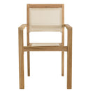 Fun - Lot De 2 Fauteuils Jardin - Teck/Textilène - Marron/Beige