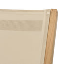 Fun - Bain De Soleil - Teck/Textilène - Marron/Beige