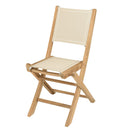 Fun - Salon De Jardin - Teck/Textilène - Beige/Marron