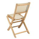 Fun - Salon De Jardin - Teck/Textilène - Beige/Marron