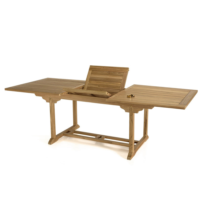 Fun - Salon De Jardin - Teck/Textilène - Beige/Marron