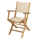 Fun - Salon De Jardin - Teck/Textilène - Beige/Marron