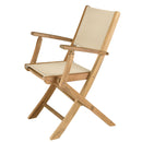 Fun - Salon De Jardin - Teck/Textilène - Beige/Marron