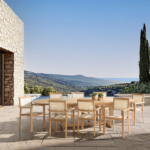 Fun - Garden Furniture 10/12 People - Beige/Brown