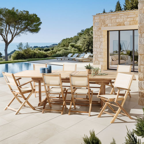Fun - Garden Furniture 10/12 People - Beige/Brown