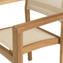 Fun - Salon De Jardin - Teck/Textilène - Beige/Marron