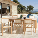 Fun - Salon De Jardin - Teck/Textilène - Beige/Marron