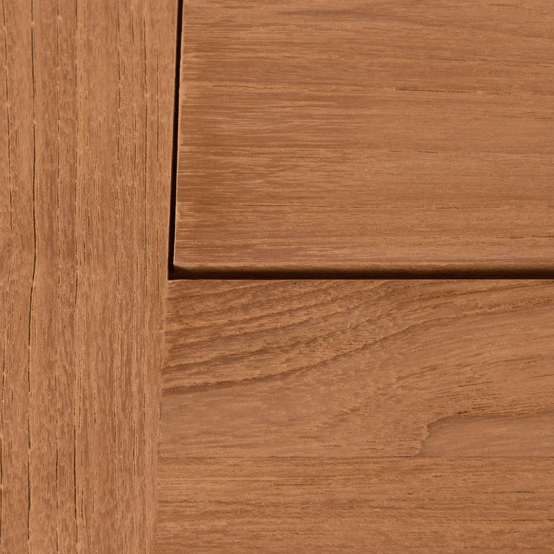 Fun - Salon De Jardin - Teck/Textilène - Beige/Marron