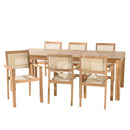 Fun - Salon De Jardin - Teck/Textilène - Beige/Marron