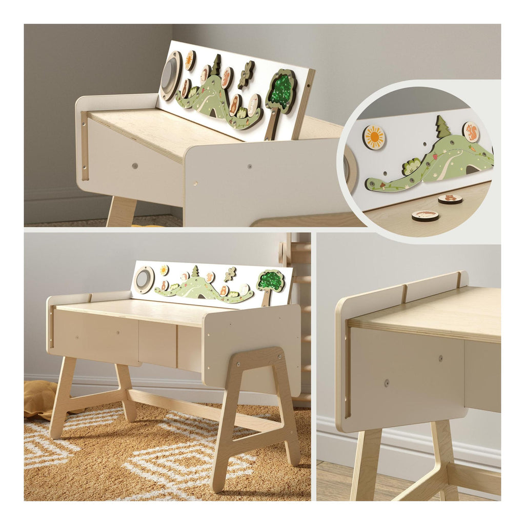 Trio Étagère-Table & Bibliothèque-Siège – Lilu