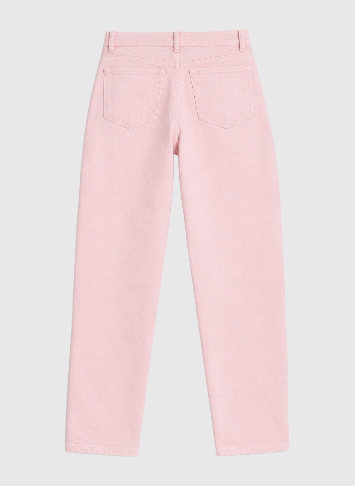 An'ge – Pantalon Prima Rose, pantalon rose pâle en jean, vue de dos, sur fond uni