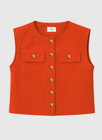 Veste Sans Manches Zelia Piment