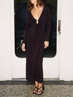 Robe Longue Flowery Night noire