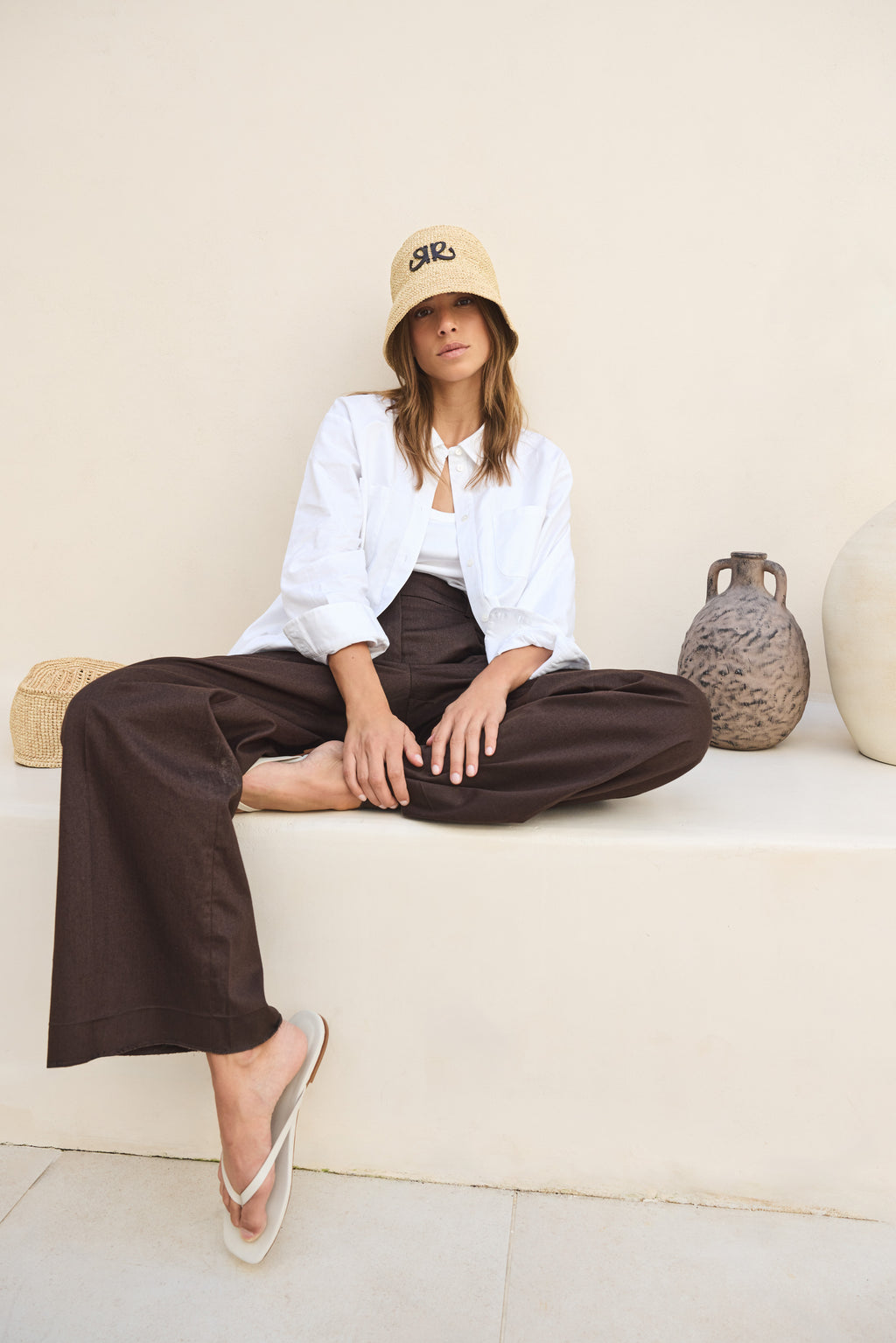 Le Tiago Pants - Dark Brown