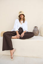 Le Tiago Pants - Dark Brown