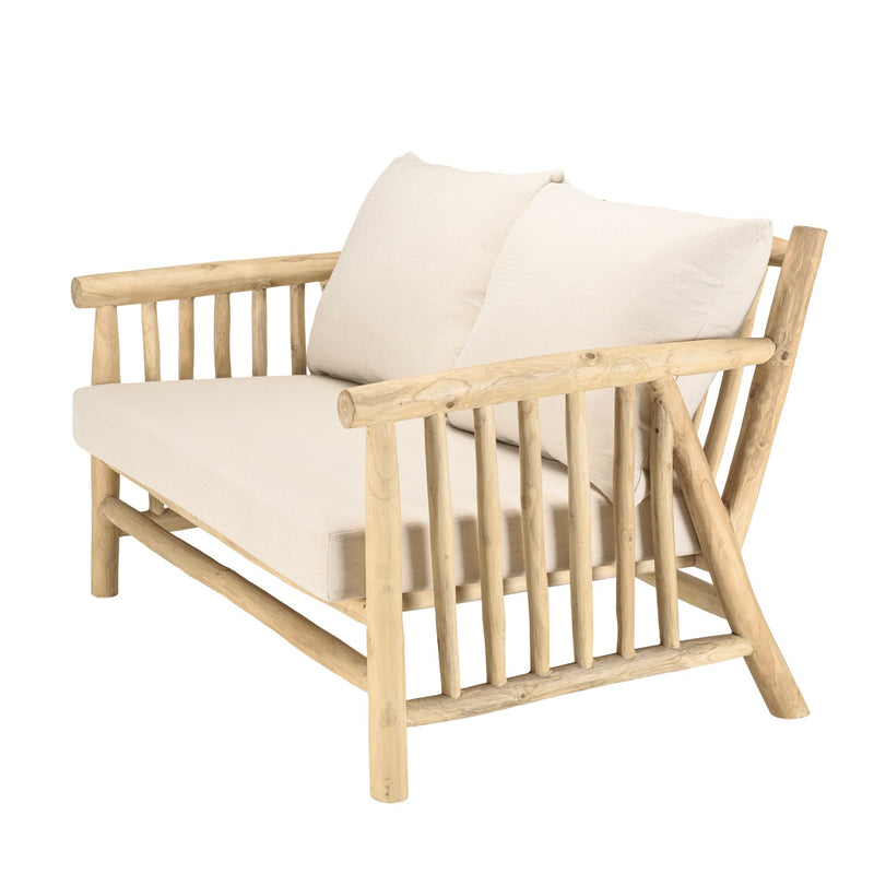 Will - Sofá - Madera clara/Blanco
