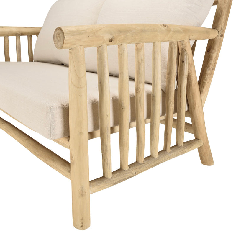 Will - Sofá - Madera clara/Blanco