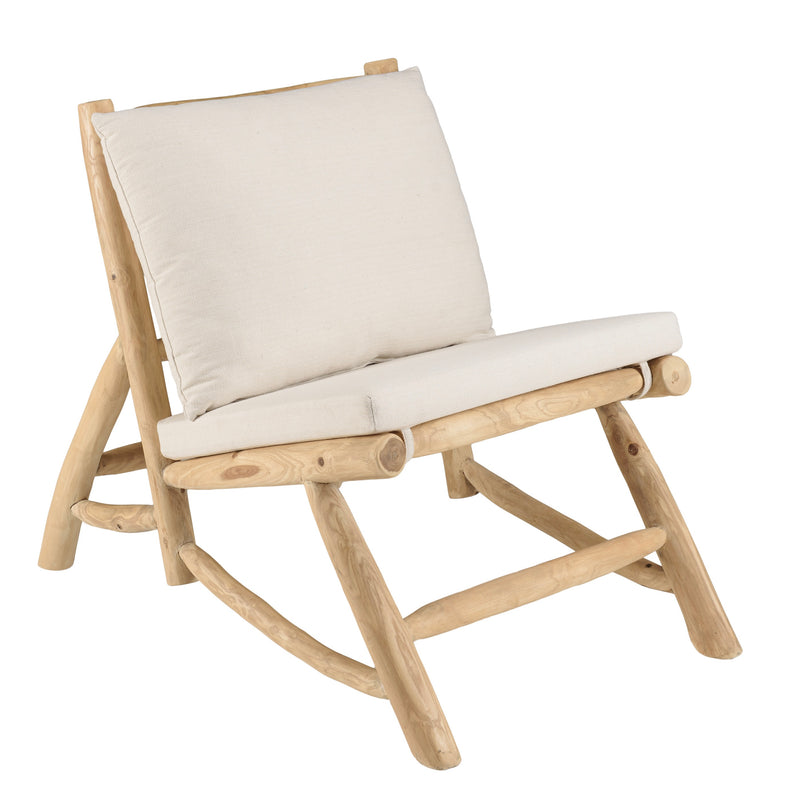 Will - Sillón - Blanco/Madera clara