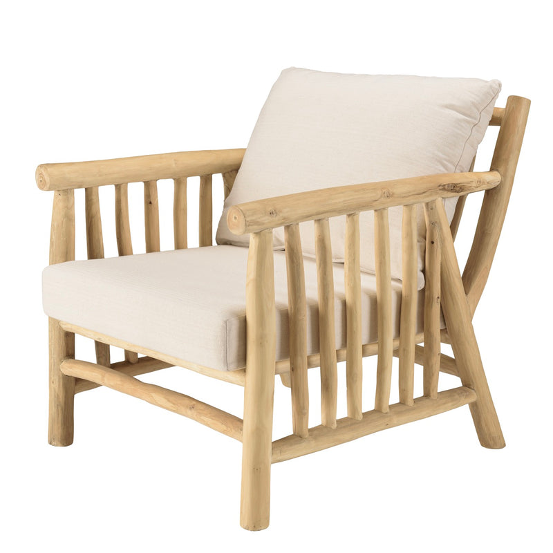 Will - Salon D'Intérieur - Blanc/Bois Clair