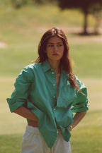 SRC Oversized Shirt - Caribbean/White - Women