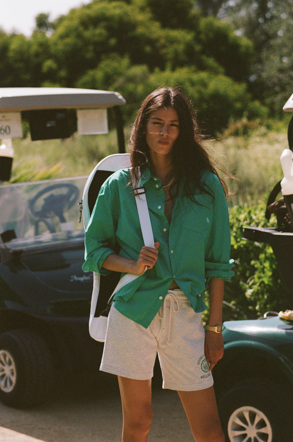 SRC Oversized Shirt - Caribbean/White - Women
